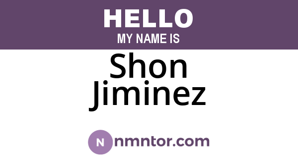 Shon Jiminez