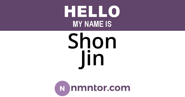 Shon Jin