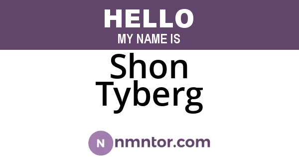 Shon Tyberg