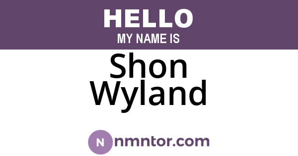 Shon Wyland