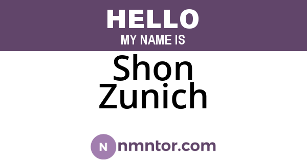 Shon Zunich