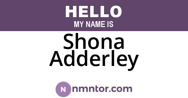 Shona Adderley