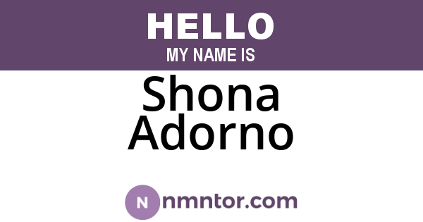 Shona Adorno
