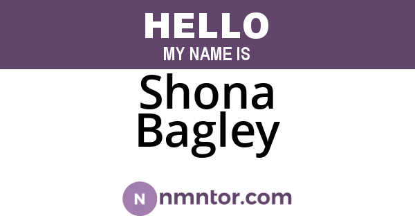 Shona Bagley