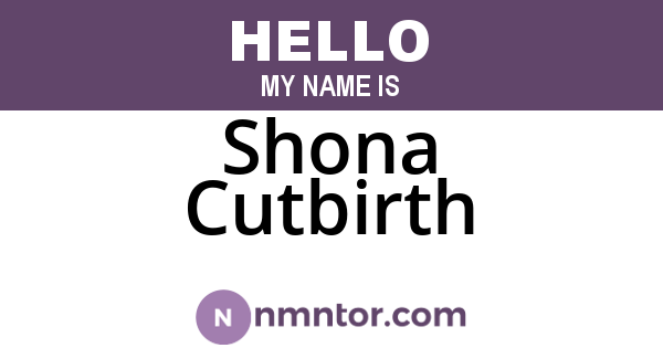 Shona Cutbirth