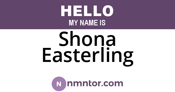 Shona Easterling