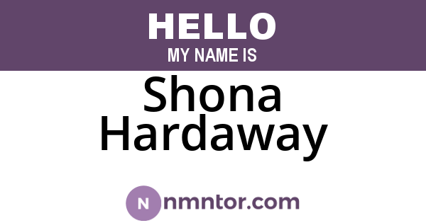 Shona Hardaway