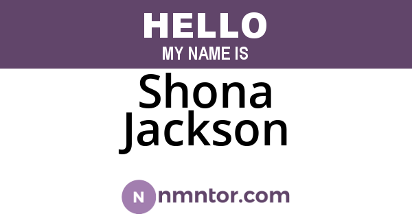 Shona Jackson