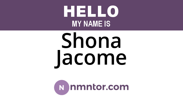 Shona Jacome
