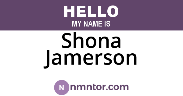 Shona Jamerson