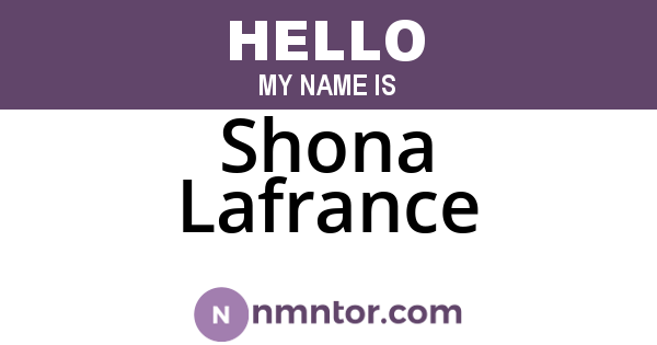 Shona Lafrance
