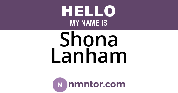 Shona Lanham