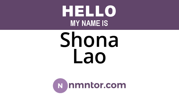 Shona Lao