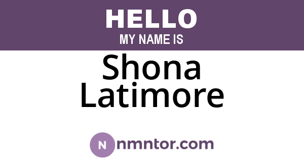 Shona Latimore