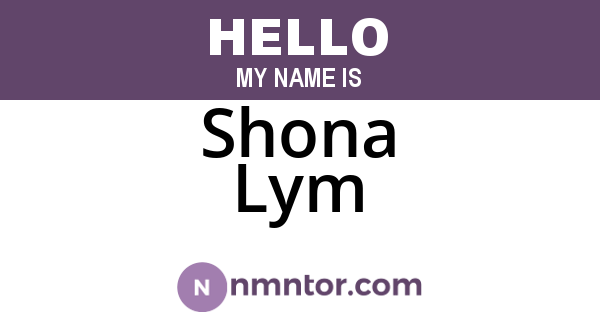 Shona Lym