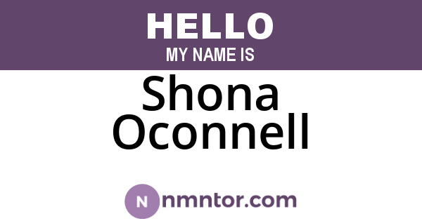 Shona Oconnell