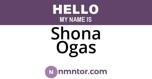 Shona Ogas