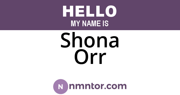 Shona Orr
