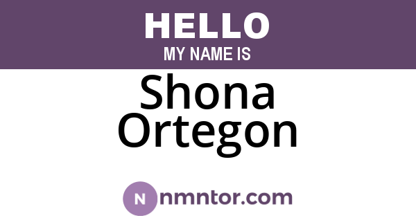 Shona Ortegon