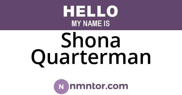 Shona Quarterman
