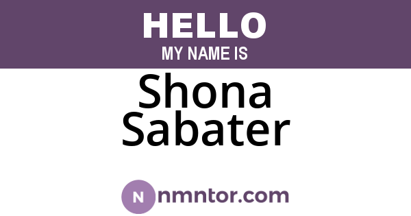 Shona Sabater
