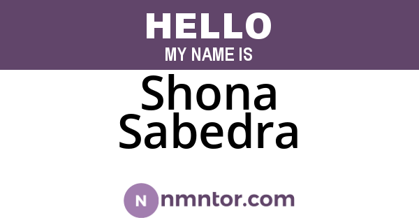 Shona Sabedra