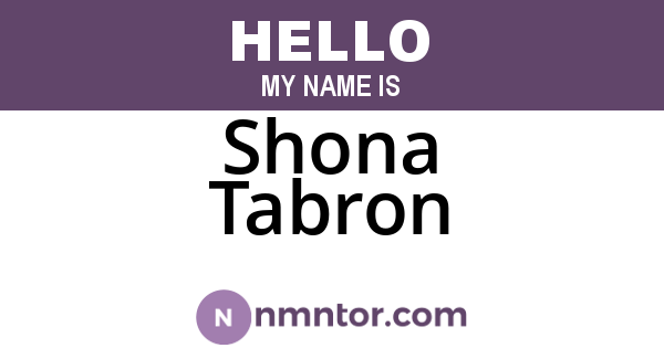 Shona Tabron