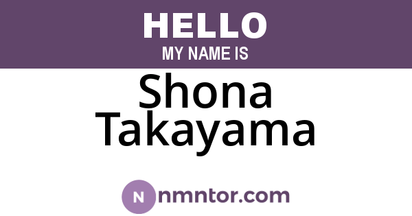 Shona Takayama