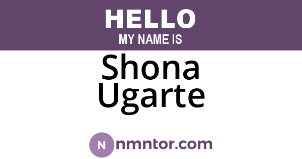 Shona Ugarte