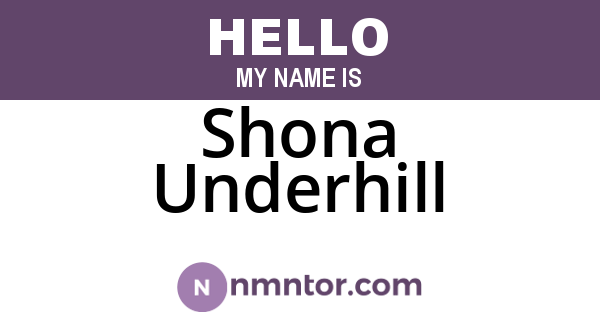 Shona Underhill