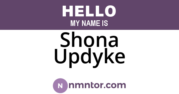 Shona Updyke