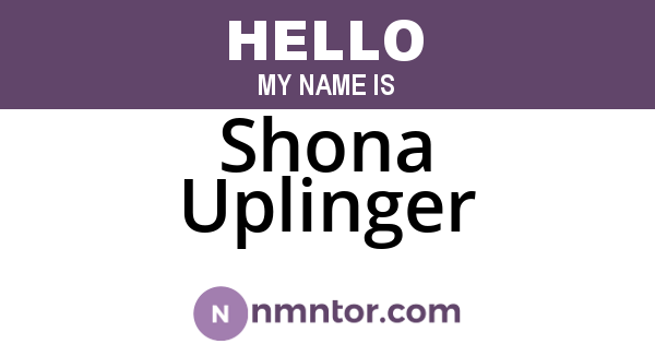 Shona Uplinger