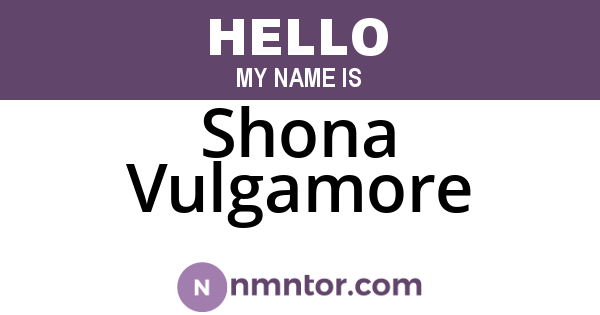 Shona Vulgamore