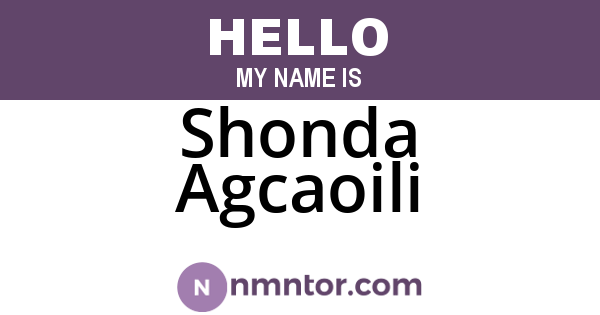 Shonda Agcaoili
