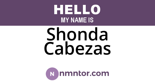Shonda Cabezas