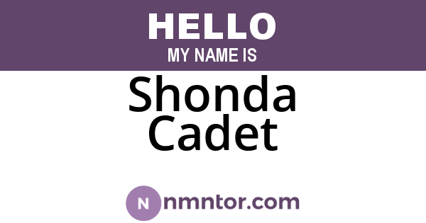 Shonda Cadet