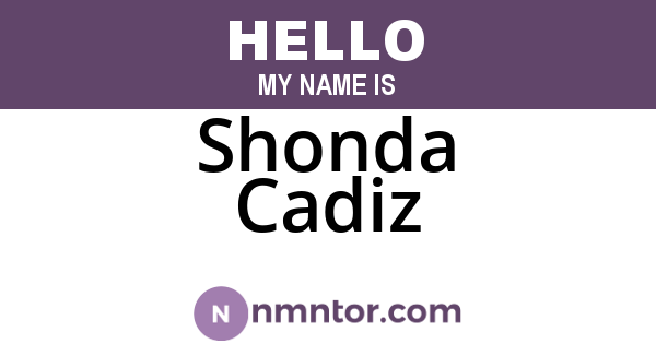 Shonda Cadiz