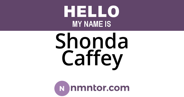 Shonda Caffey