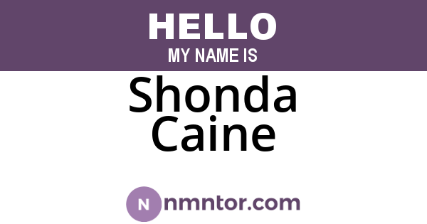 Shonda Caine