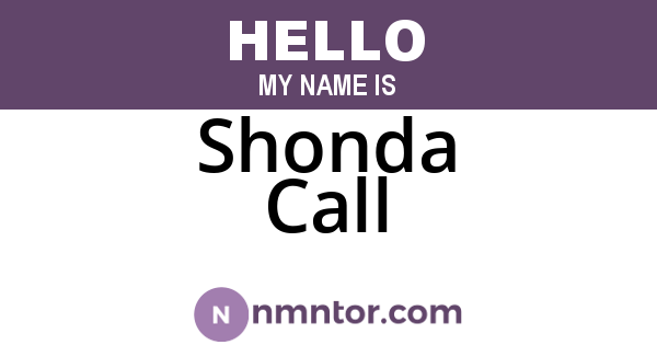 Shonda Call