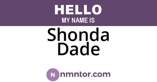 Shonda Dade
