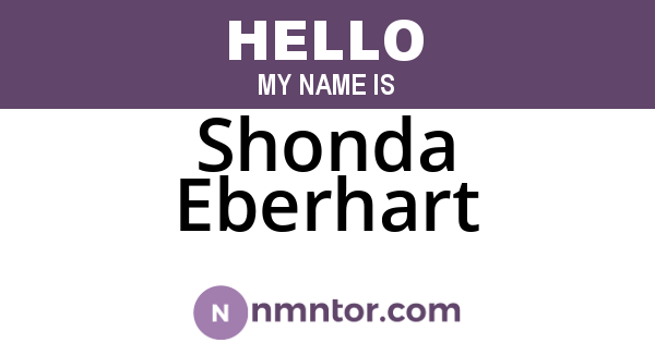 Shonda Eberhart