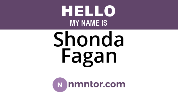Shonda Fagan