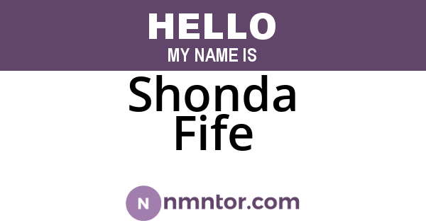 Shonda Fife