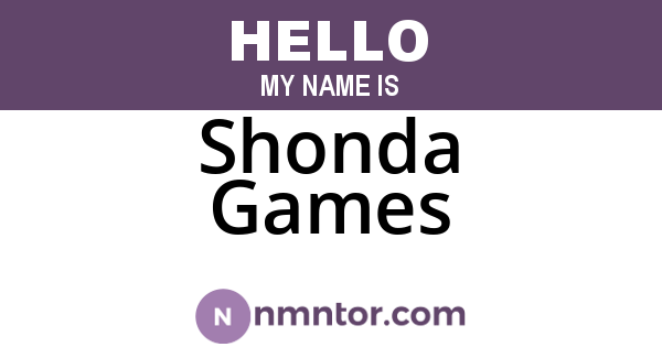 Shonda Games