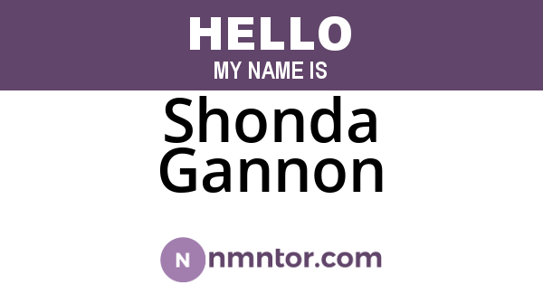 Shonda Gannon