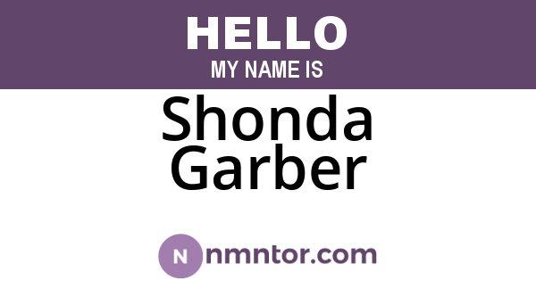 Shonda Garber