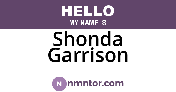 Shonda Garrison
