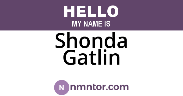 Shonda Gatlin
