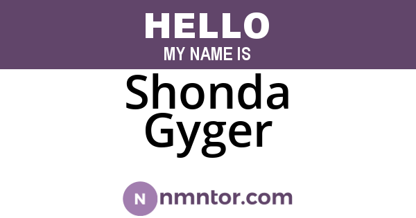 Shonda Gyger